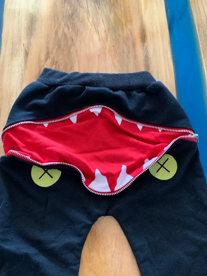 Pantalon sarouel avec bouche zip taille 2 ans - photo numéro 3