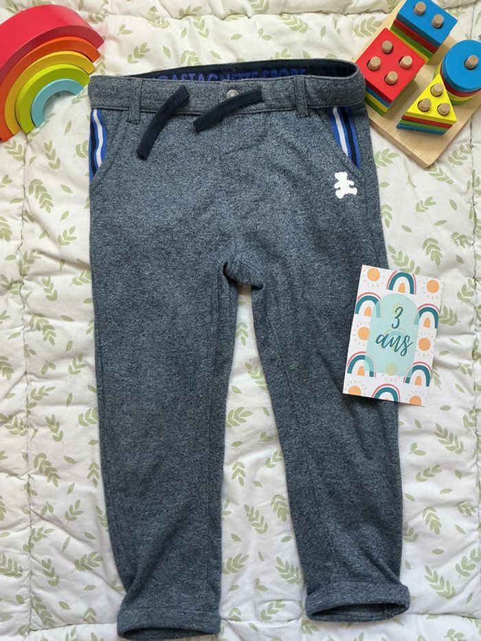 pantalon chiné marine 3 ans lulu castagnette - photo numéro 2