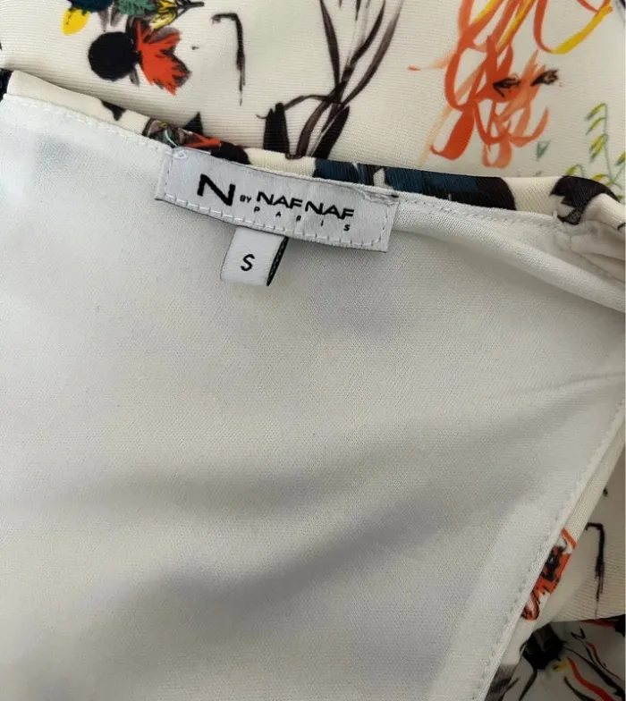 Robe patineuse blanche imprimée fleurie Nafnaf - photo numéro 9