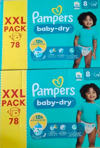 Couches Pampers Baby-Dry Taille 8