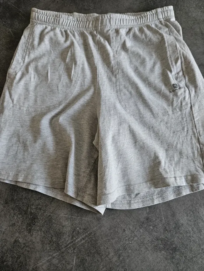 Short élastiqué unisexe - Taille 12 ans - Domyos - Gris clair