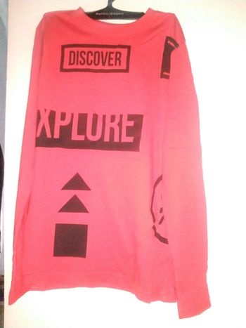 T-shirt manche longue rouge
