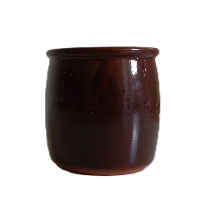 1 pot de yaourt marron. Danone. Grès - photo numéro 3