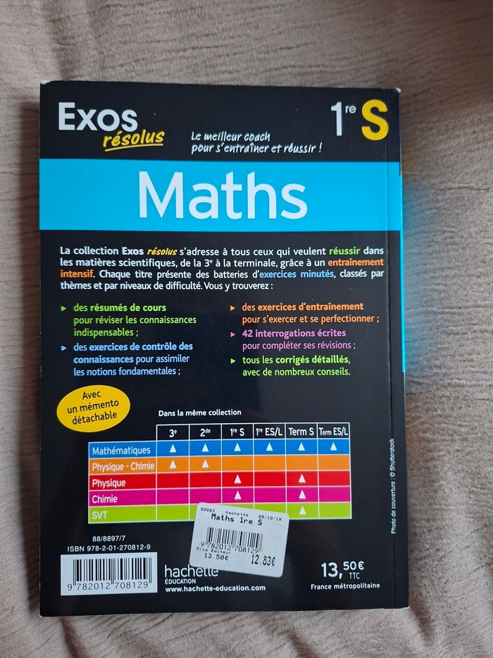 Exos résolus 1ère S Mathématiques - photo numéro 2