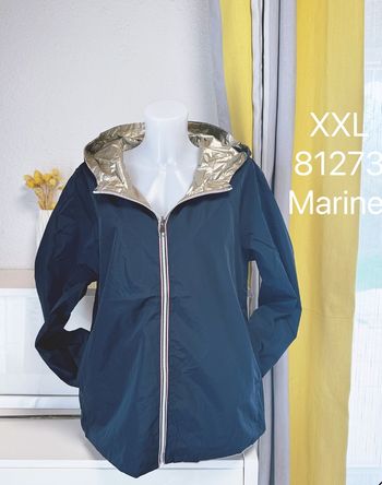 Veste courte imperméable et réversible marine taille XXL 🌸