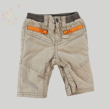 Pantalon gris orange Kitchoun 1 mois garçon