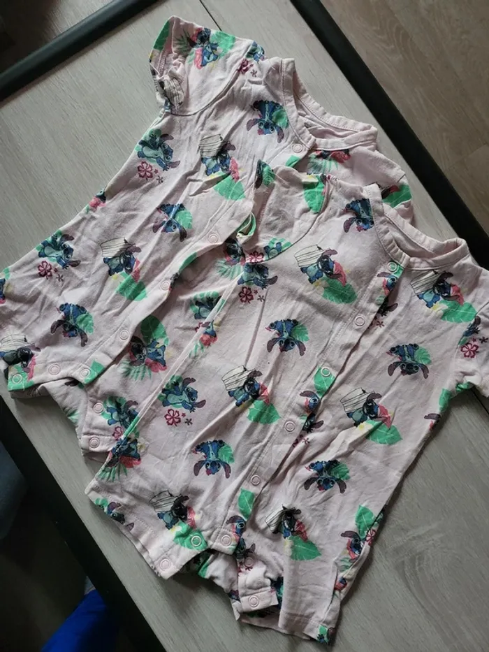 2 combishort disney stitch 12 mois