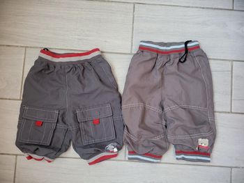 Lot 2 bas de survêtements chaud doublés  garcon 6mois