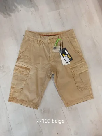 Short cargo pour homme avec poches beige