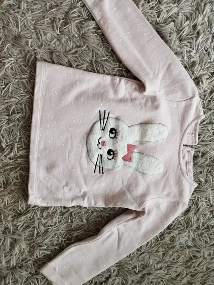 Sweat léger 4 ans rose pâle - photo numéro 2