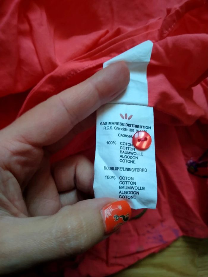 Robe orange a Fleurs. Marese.
Taille 3 ans - photo numéro 9