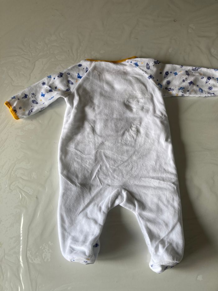 Pyjama velours Sergent Major blanc à motifs 3 mois - photo numéro 2