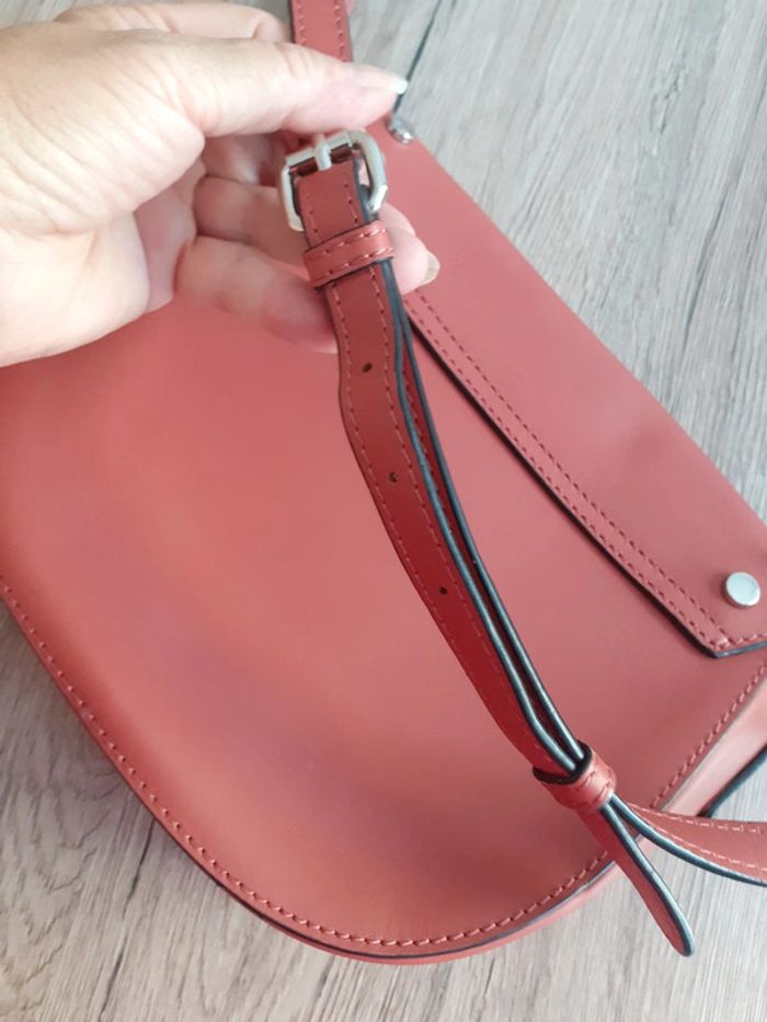 Petit sac bandoulière ton corail foncé pieces - photo numéro 3