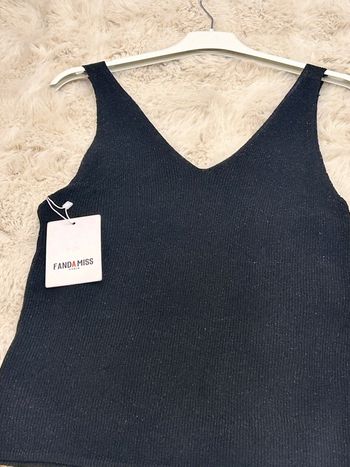 Débardeur pailleté noir T.U