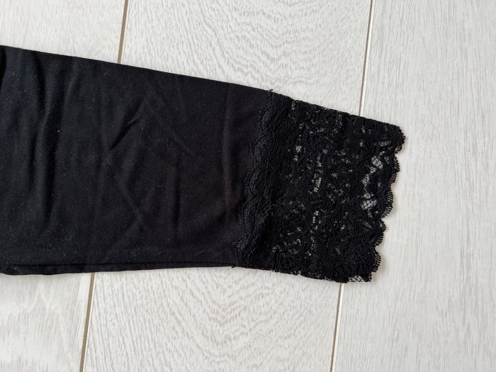 Legging Mosquitos noir et dentelle aux chevilles - photo numéro 2