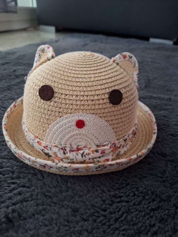 Lot de 2 chapeaux de paille enfant fille - photo numéro 7