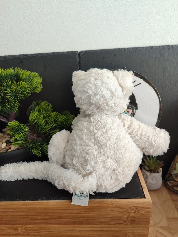Peluche chat blanc  jellycat kitty cat Plush jelly5291sh white Fuddlewuddle Pink - photo numéro 2