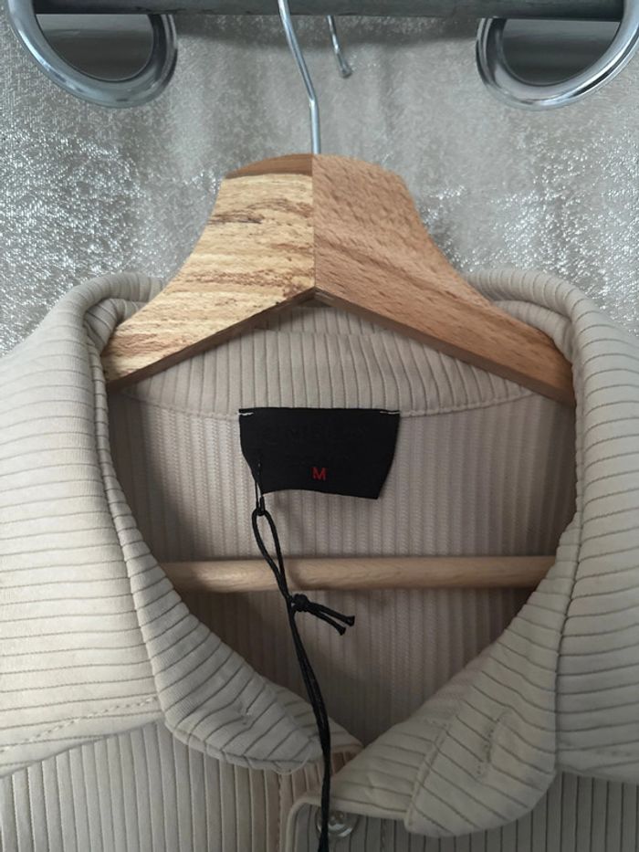 Chemise Uniplay homme – beige côtelée – Taille M – Neuve - photo numéro 6