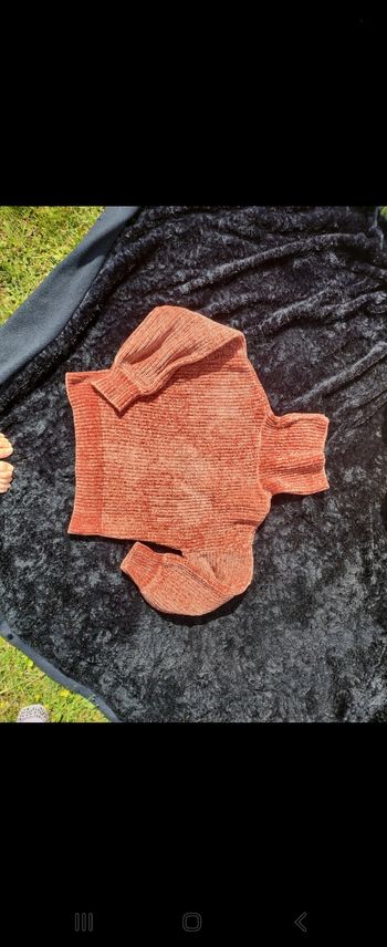 Pull col roulé cache cache tout doux marron