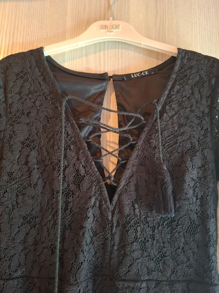Robe noir manche transparente - photo numéro 4