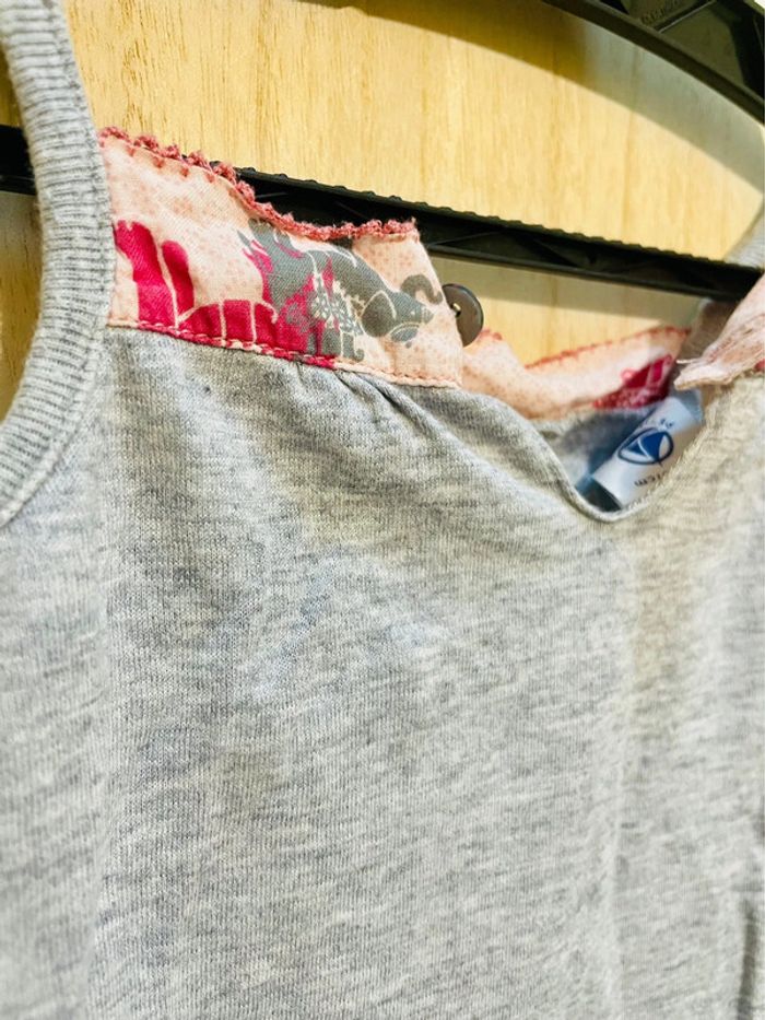 Barboteuse, combi short grise petit bateau - 6 mois - photo numéro 4