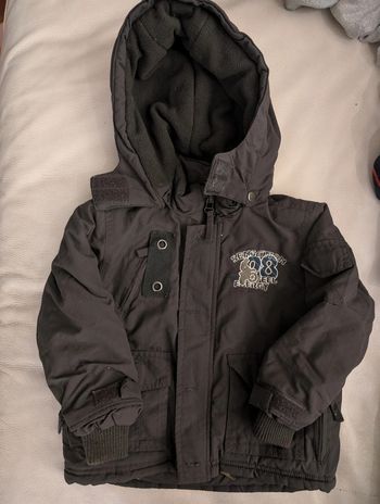 Veste blouson parka doudoune gris anthracite 24 mois 86 cm