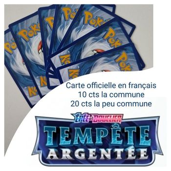 Carte pokémon officielle à l'unité tempête argentée 