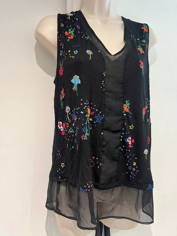 Top noir, multicolore Desigual, taille L