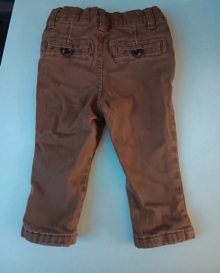 Pantalon épais marron 6 9mois - photo numéro 3