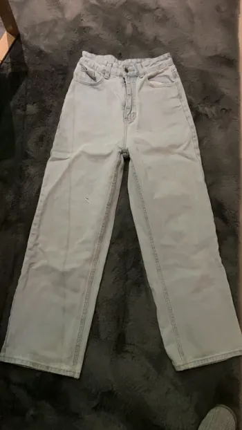 Jeans large taille haute