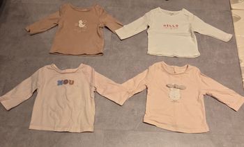 Lot de 4 t-shirt ML kiabi 3mois