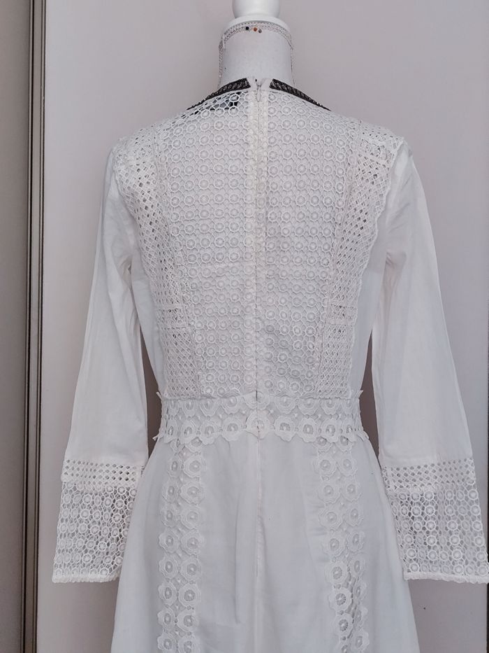 Robe longue the kooples taille S coton blanc et dentelle toutes saisons - photo numéro 8