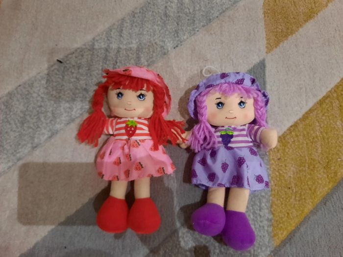 Lot de 2 poupée peluche