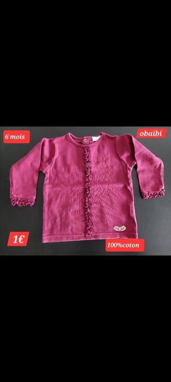 Haut obaïbi fille 6mois 