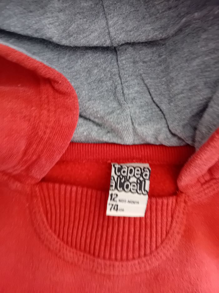Lot 8 sweats et gilets 12 mois - photo numéro 4