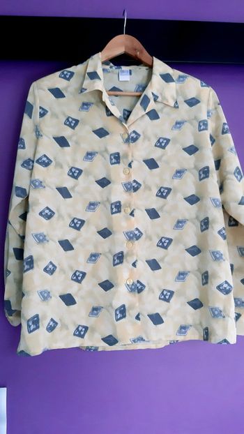 Blouse vintage imprimée neuve