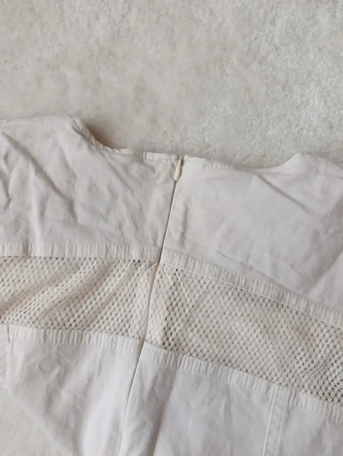 Robe sans manche Héléna Sorel crème 42 coton élasthanne - photo numéro 7