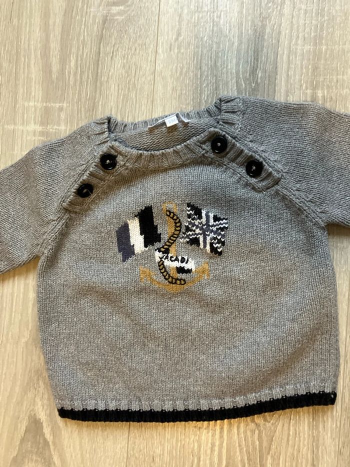 Pull jacadi 12 mois léger. - photo numéro 2