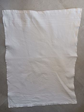 torchon blanc nid d'abeille vintage