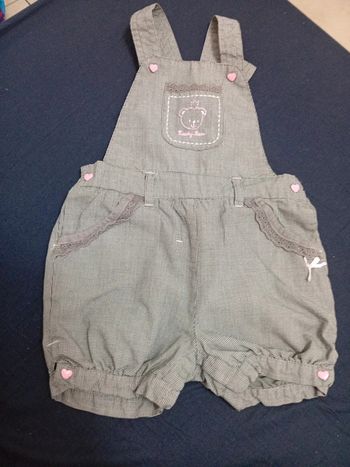 Salopette short 12 mois fille