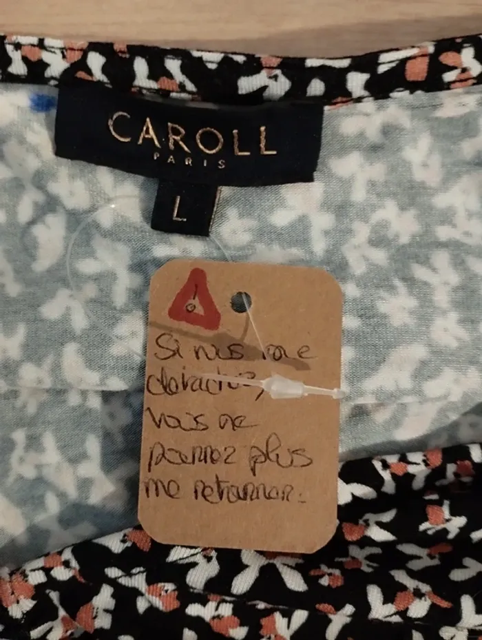 Blouse ML col v Caroll taille 40 - photo numéro 8