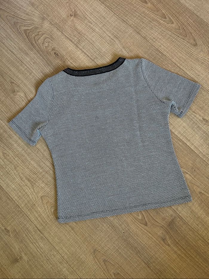 Blouse noire et grise à manches courtes Morgan taille L bon état - photo numéro 8