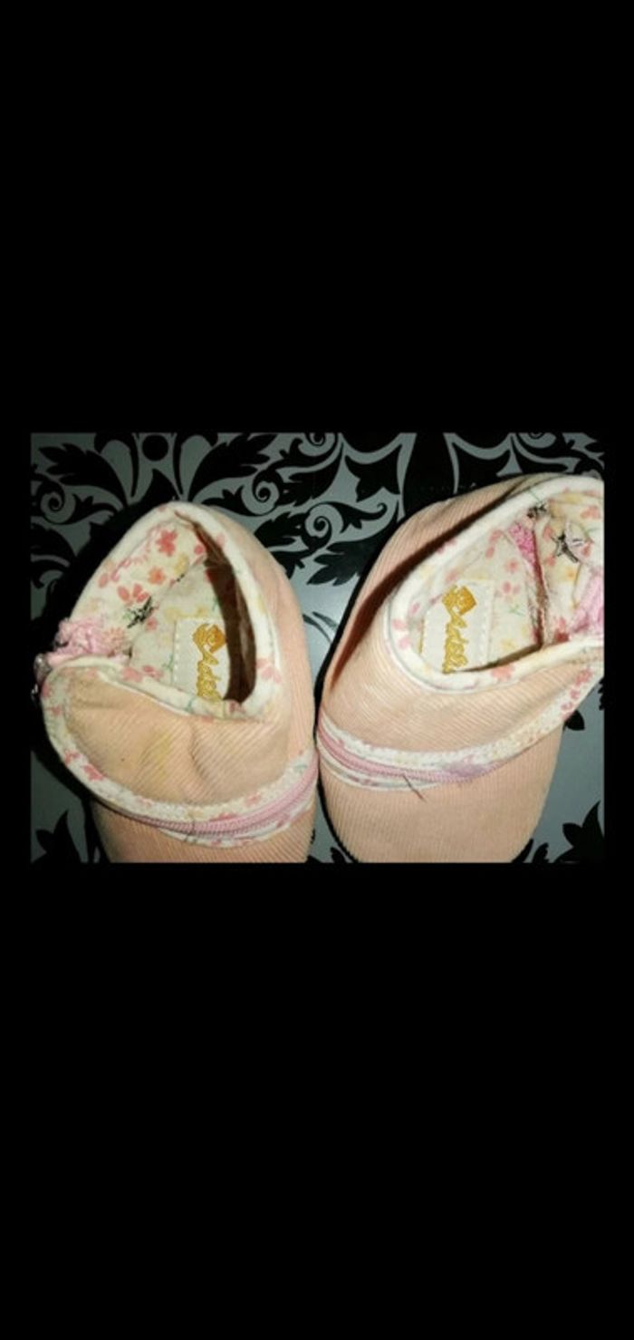 Chausson rose zippé 0/3 mois - photo numéro 2