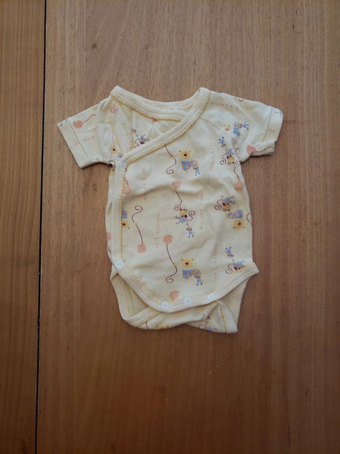 Body manches courtes jaune cirque je m'envole naissance absorba