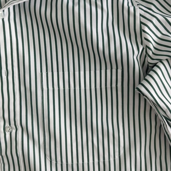 Chemise homme à manches longues blanc à rayures vertes C&A taille M - photo numéro 4