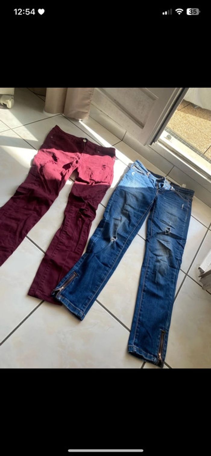 Lot de 2 jeans taille 34