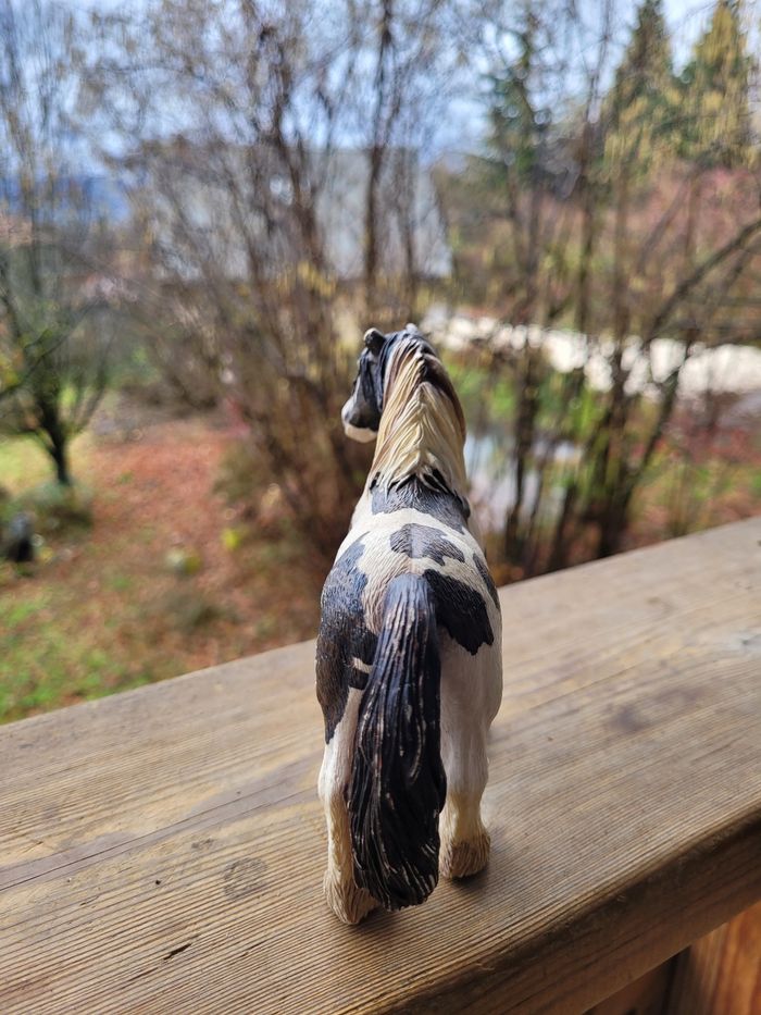 Lot de 2 Chevaux Scheich : 1 marron tâché blanc et un brun crinière blanche - photo numéro 5