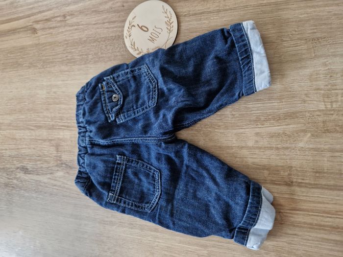 Jean Denim Bébé Garçon Foncé Revers Timberland - 6 mois - photo numéro 3