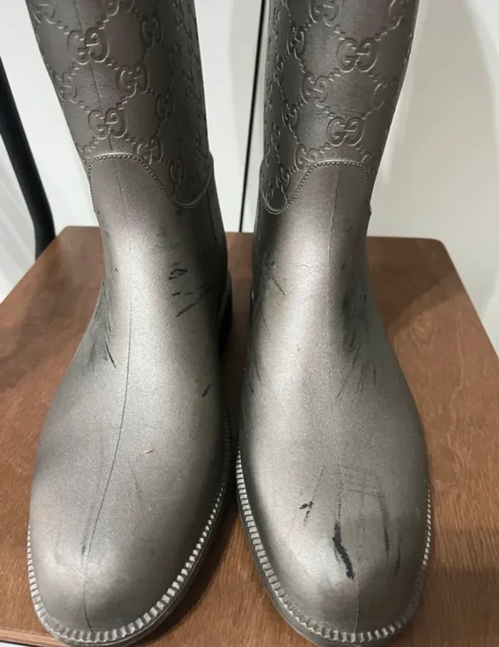 Bottes hautes Gucci grises - photo numéro 5