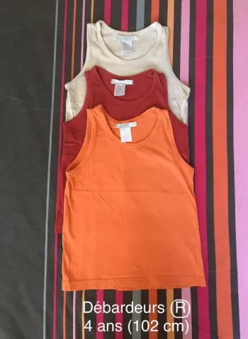 Lot de 3 débardeurs 4 ans